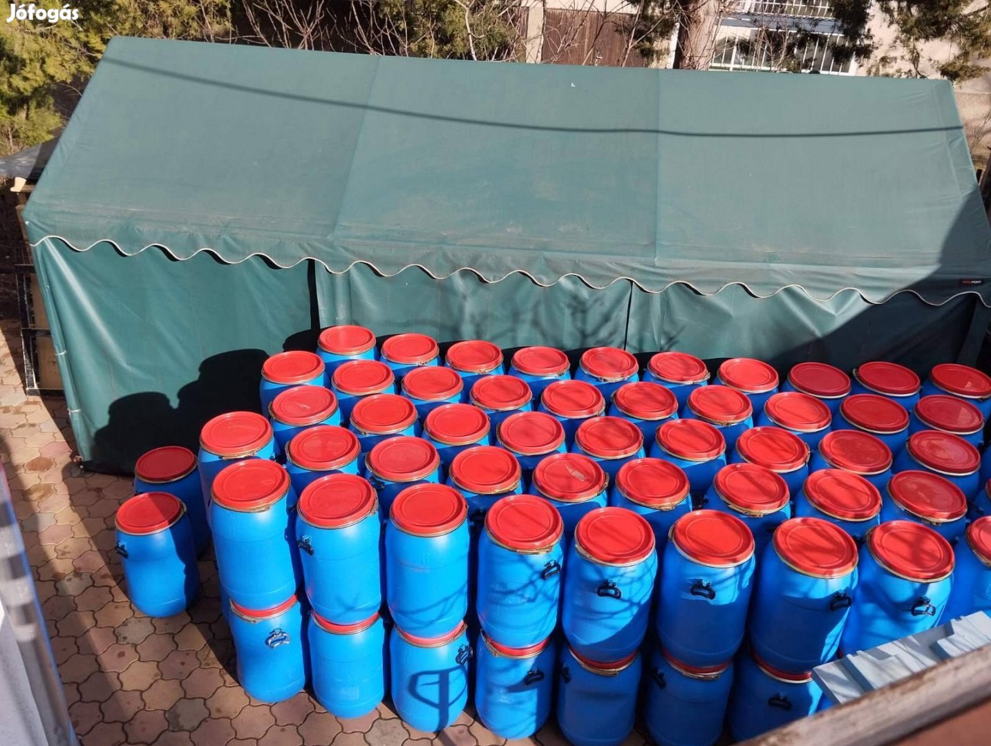 Hordó, 80L, műanyag, cefrés, mézes, savanyúságos