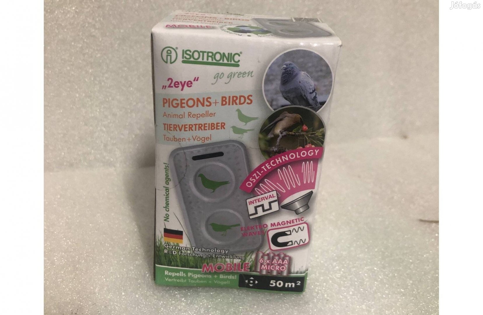 Hordozható Elemes galambriasztó madárriasztó ultrahangos