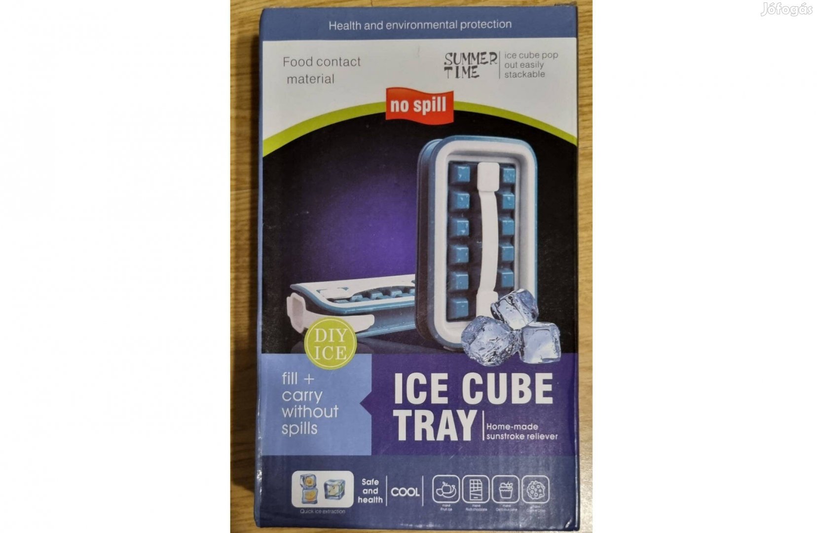 Hordozható, összecsukható jégkocka készítő, jégkulacs