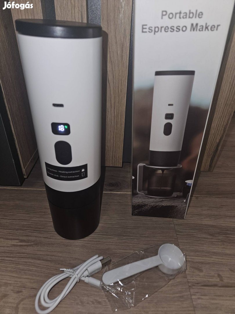 Hordozható kávéfőző 7800mA akkumulátorral fűtős