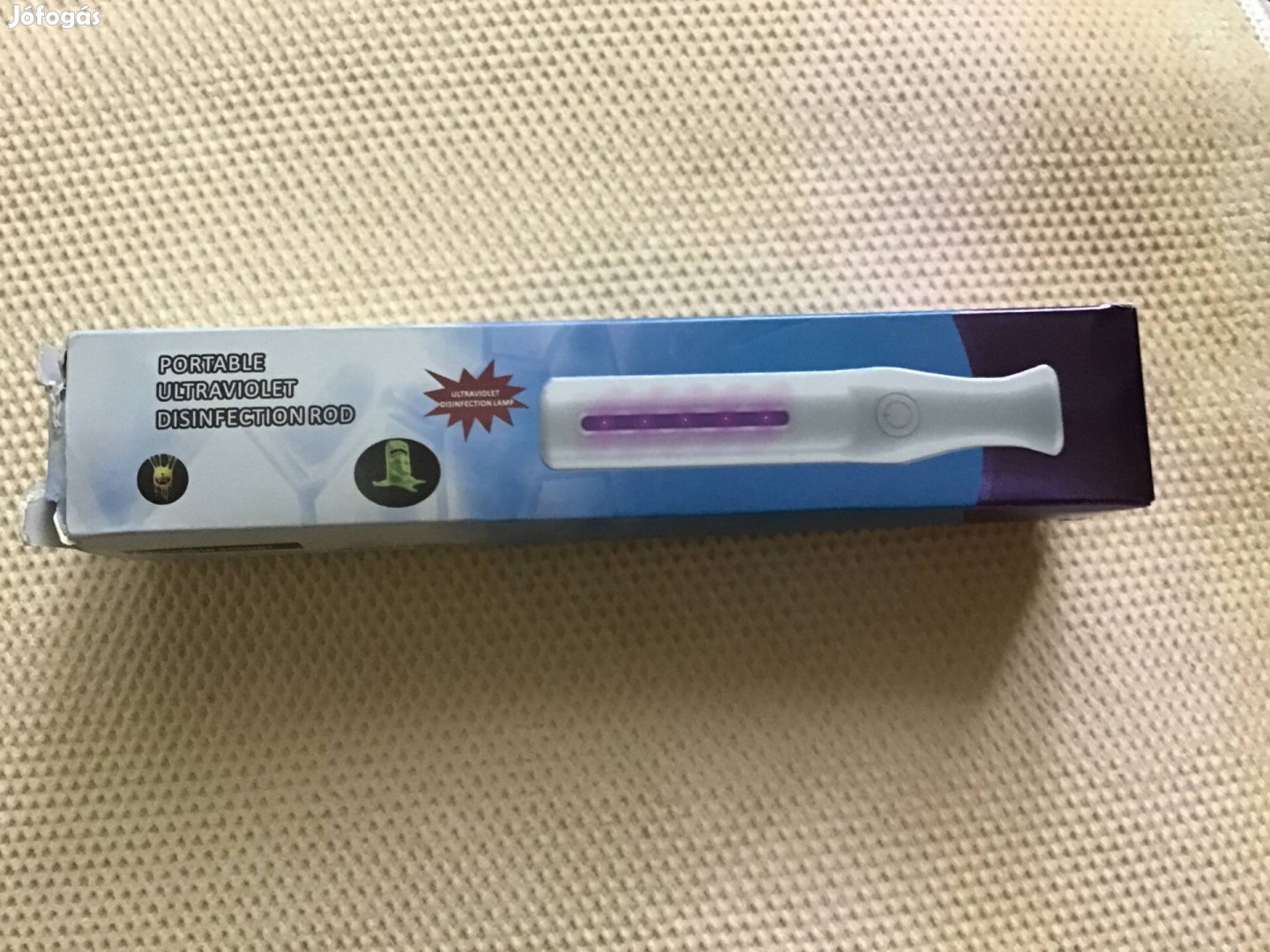 Hordozható sterilizáló pálca, lámpa UV csővel, 10 cm, 3W