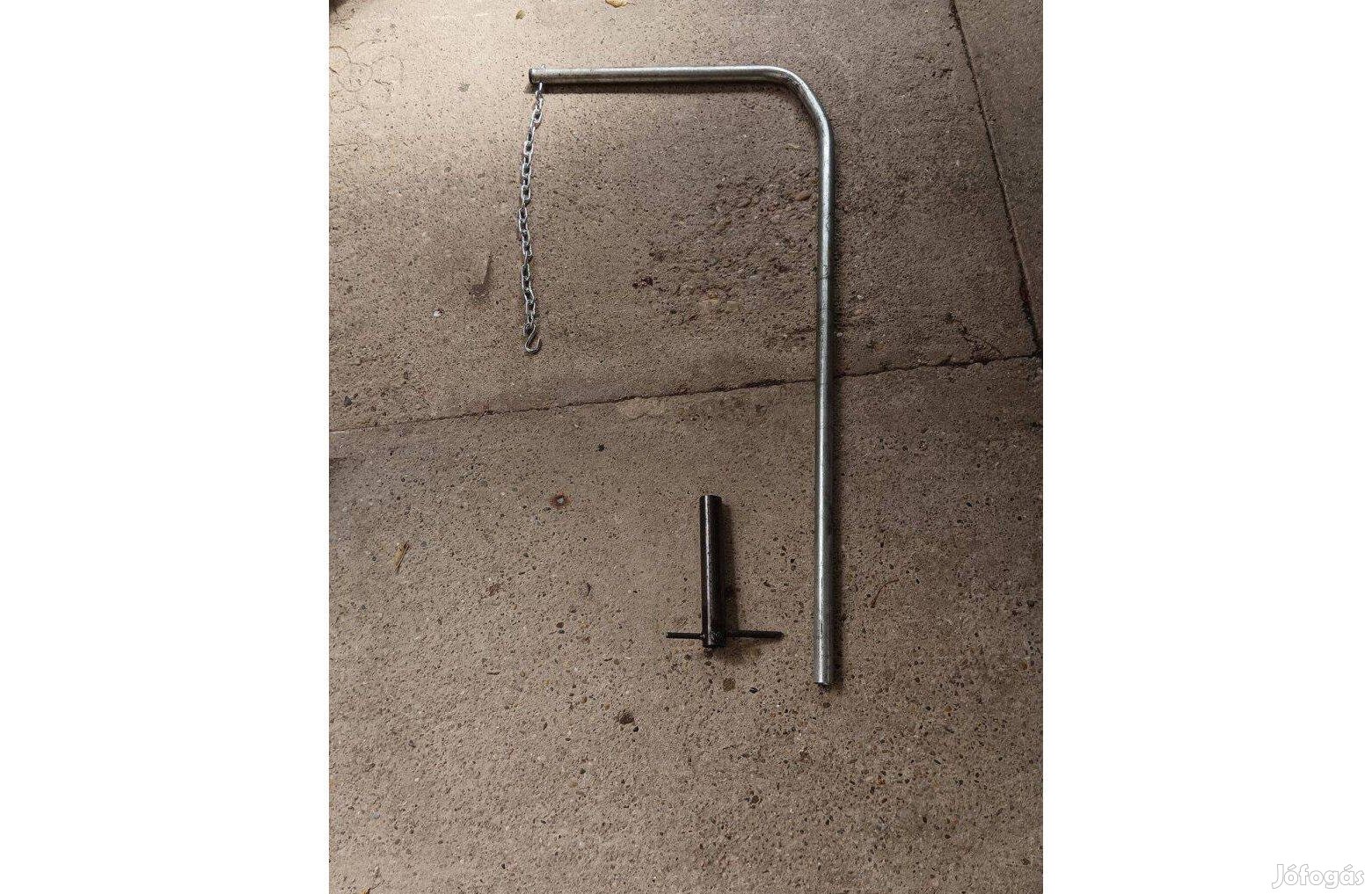 Horganyzott 3/4 cső Bográcstartó rúd kemence konyha tűzrakó hoz