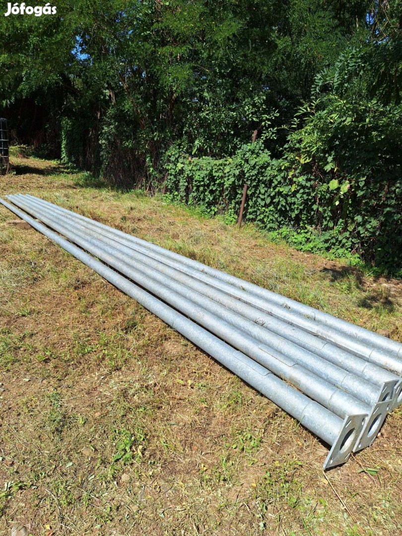 Horganyzott acél lámpaoszlop 6m-es, kandeláber