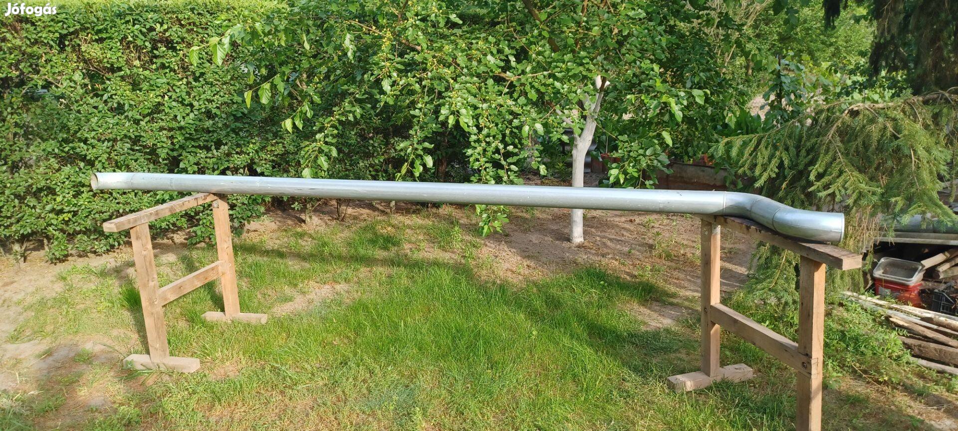 Horganyzott ereszcsatorna lefolyócső