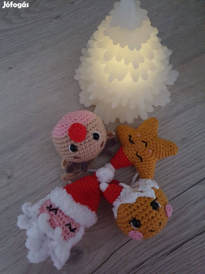 Horgolt amigurumi karácsonyfa díszek