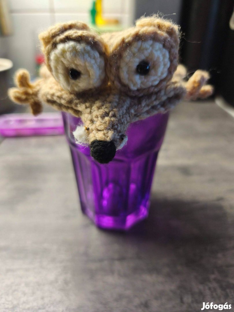 Horgolt motkány pohár alátét