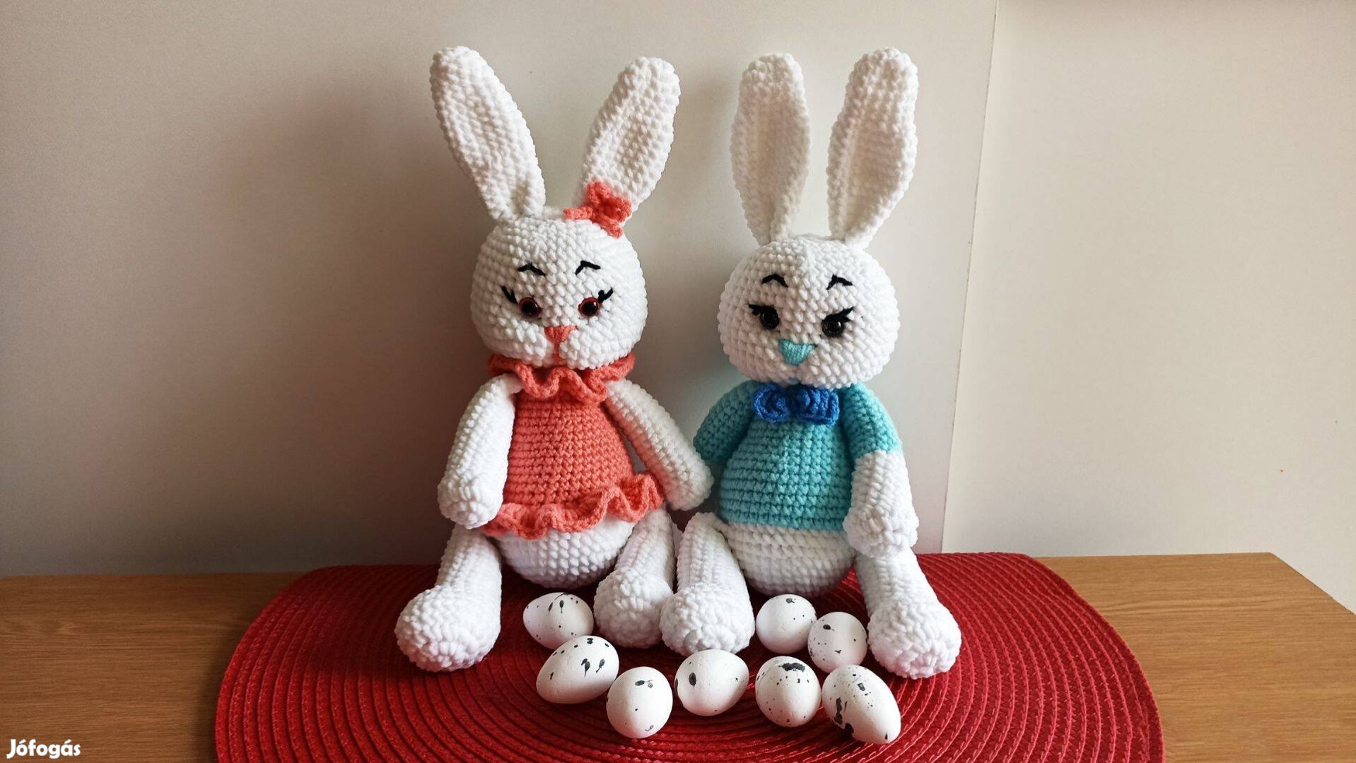 Horgolt nyuszik 32 cm