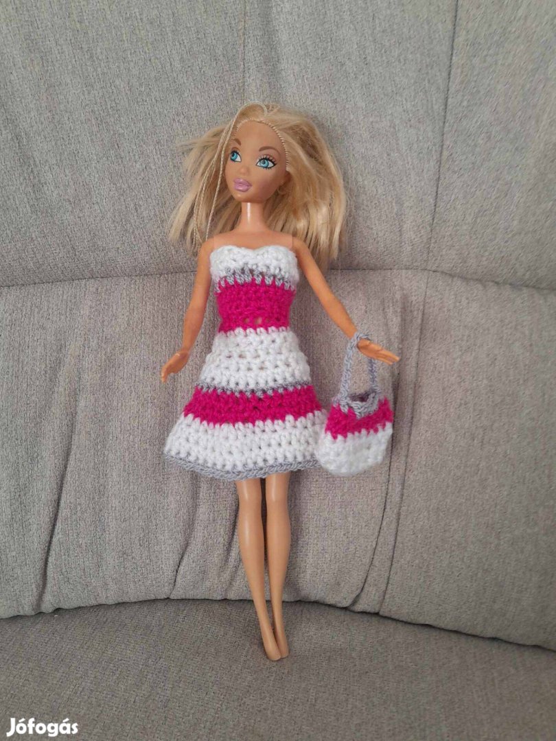 Horgolt ruha (14). Barbie típusú játékbabára. Új!