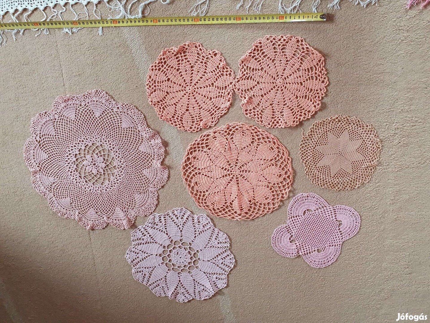 Horgolt terítő szett vegyes, sokféle