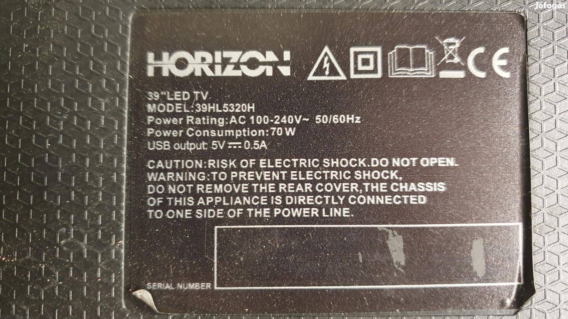 Horizon 39" LED tv panel 39HL5320H alkatrésznek TP.S506.PB802