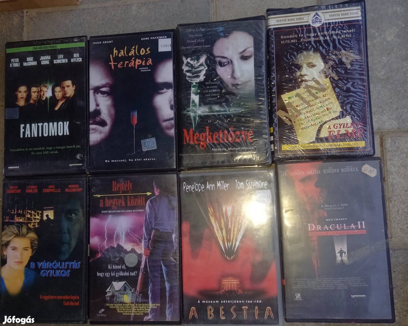 Horror vhs filmek gyűjteményből