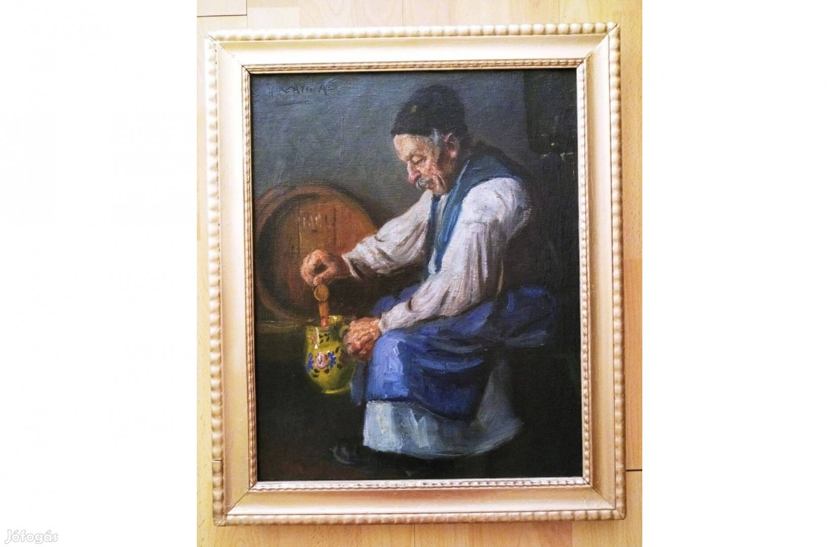 Horváth G. Andor : Bortöltés olajfestmény