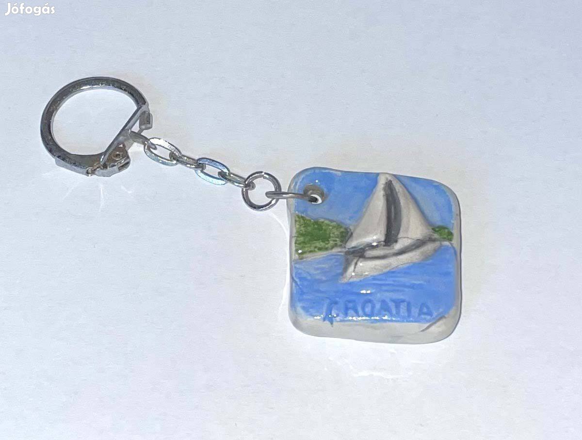 Horvátország Trogir új kulcstartó - Croatia porcelán