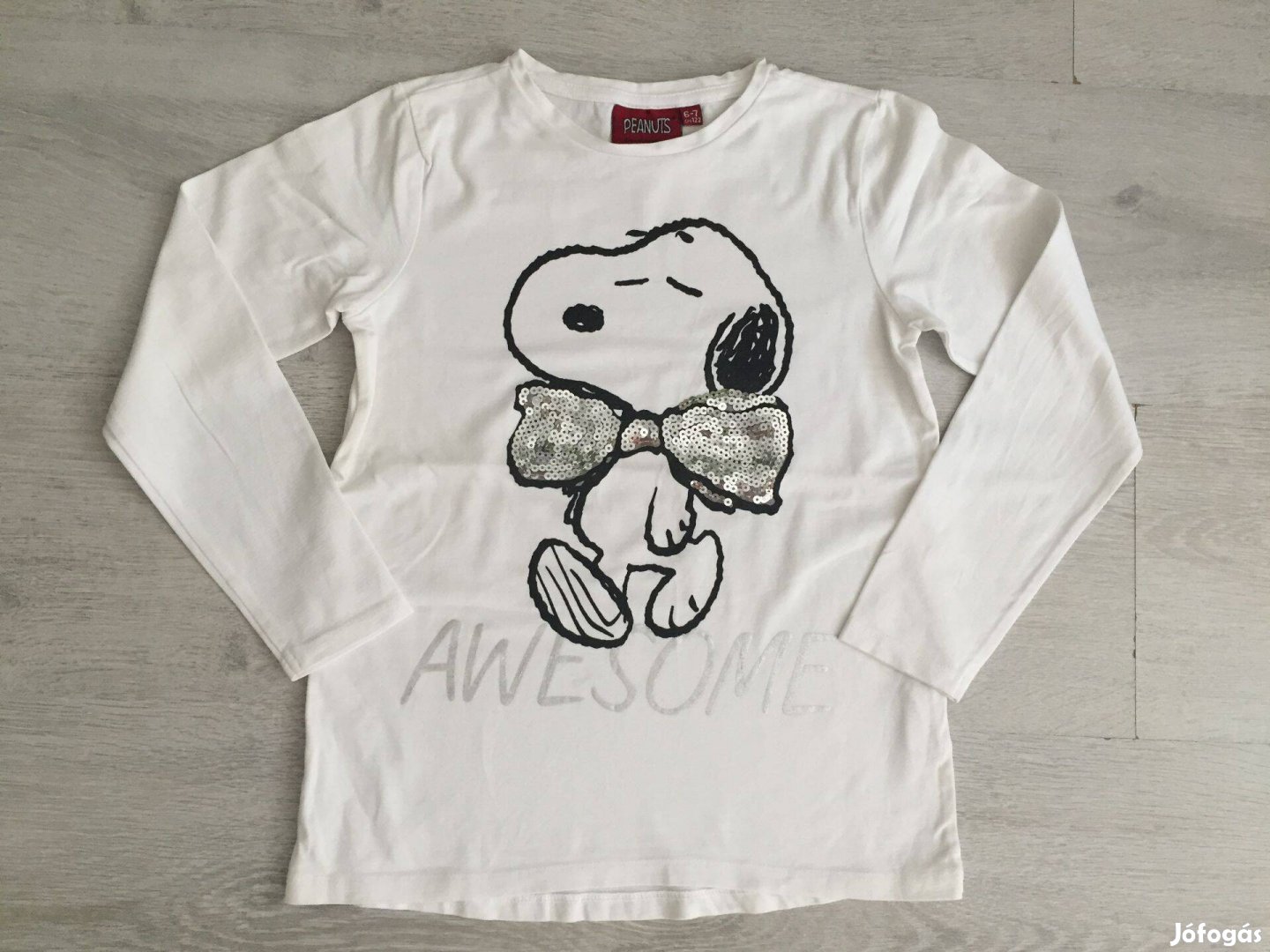 Hosszú ujjú Snoopy (Peanuts)felső, póló -122, 6-7 év