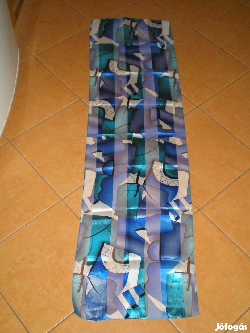 Hosszúkás kék türkiz női vékony sál