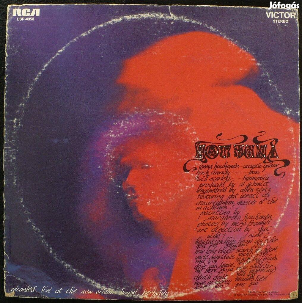 Hot Tuna - 1. (1970, akusztikus blues, koncert, USA nyomású LP)