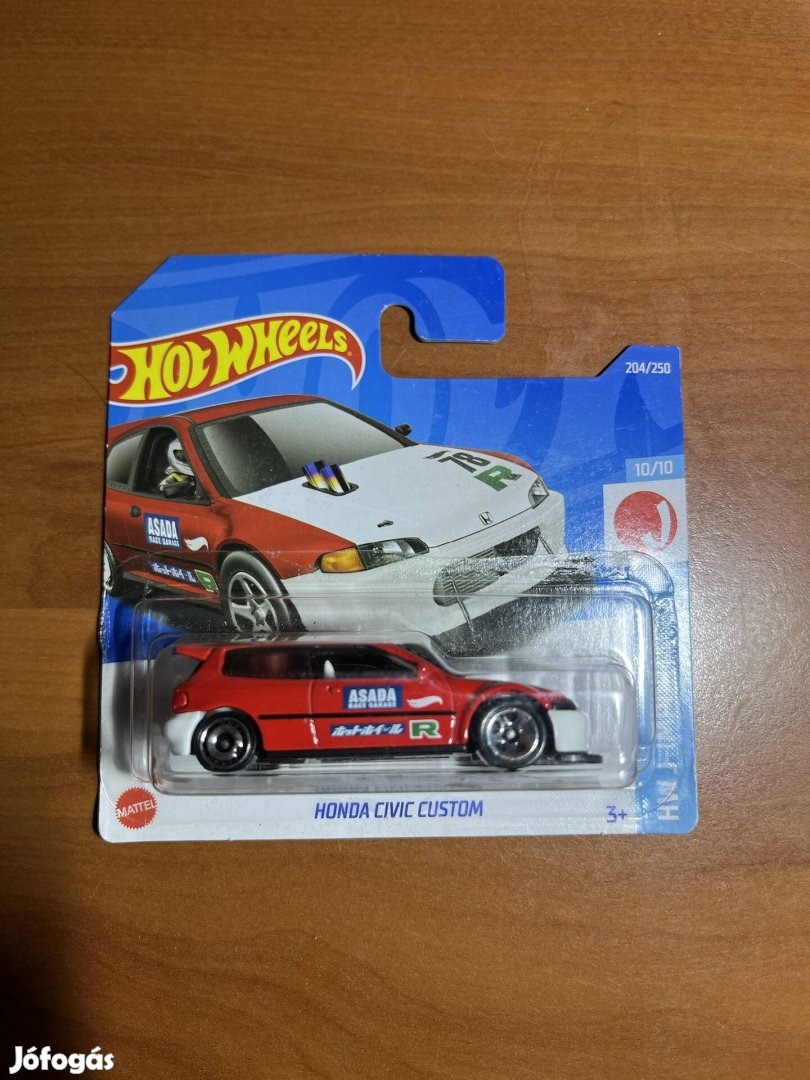 Hot Wheels 2022 - Honda Civic Custom piros Új