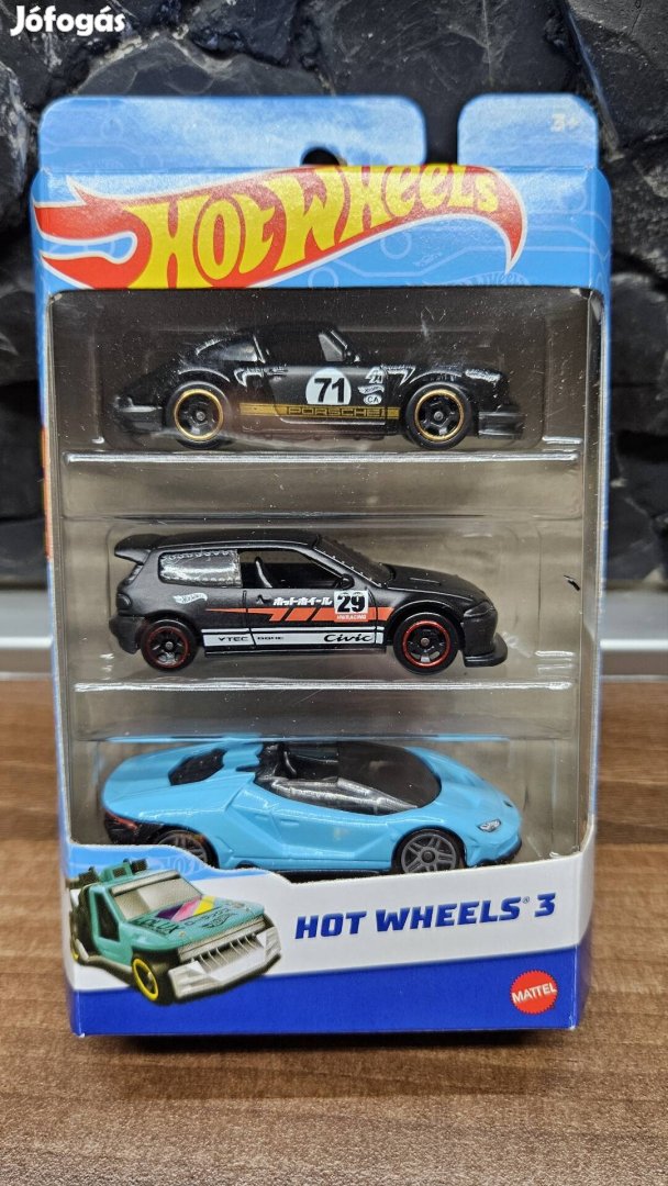 Hot Wheels 3db-os szett Porsche356/Honda/Lamborghini