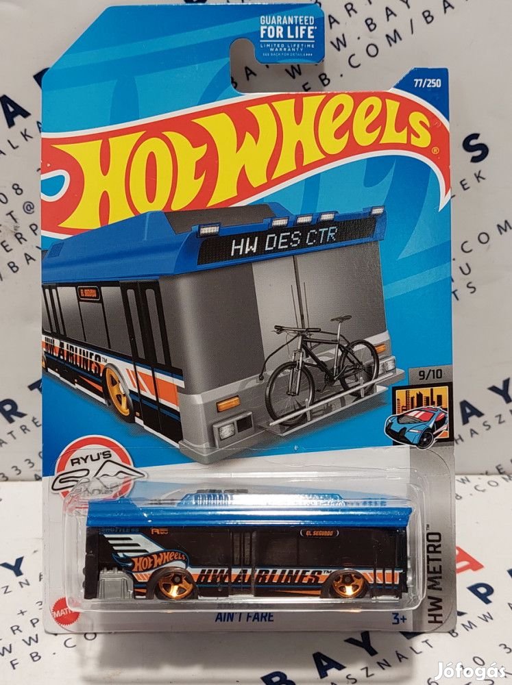 Hot Wheels Ain't Fare - HW Metro 9/10 - 77/250 - hosszú kártyás -  Ho