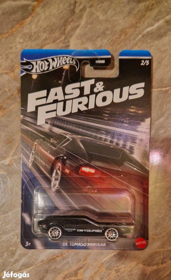 Hot Wheels Fast and Furious De Tomaso Pantera Kisautó