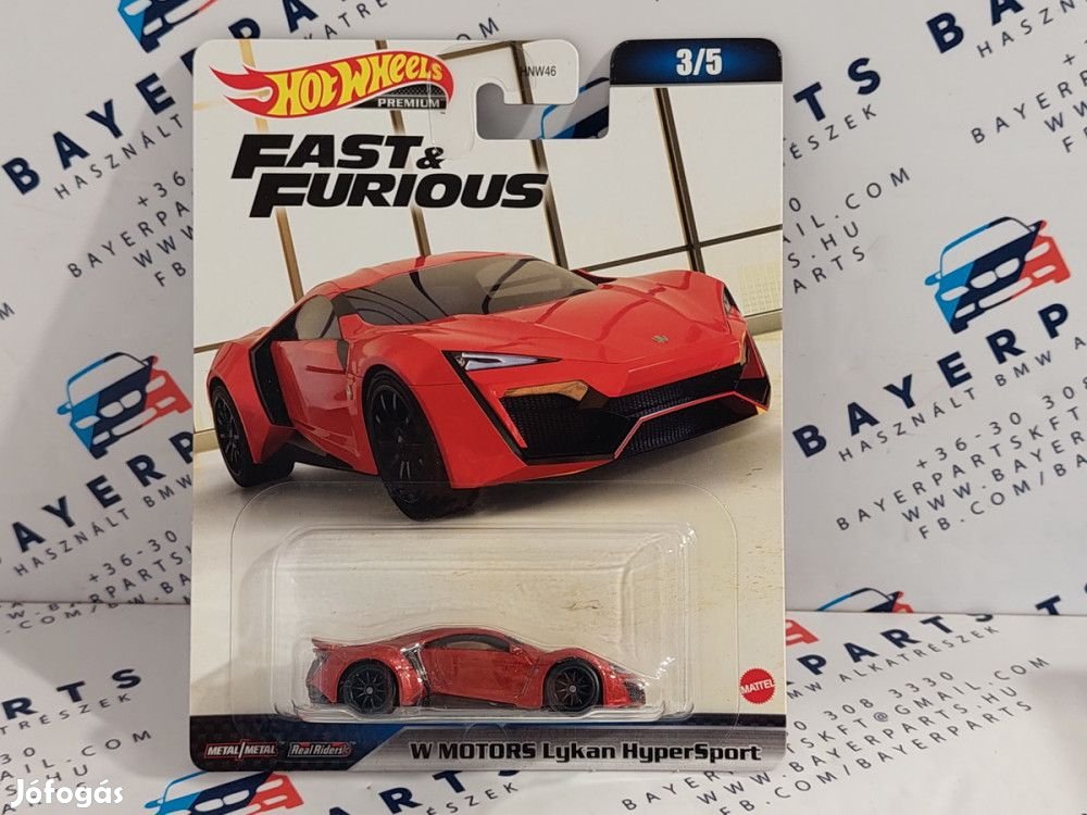 Hot Wheels Fast and Furious - Halálos iramban 3/5 - Lykan Hypersport