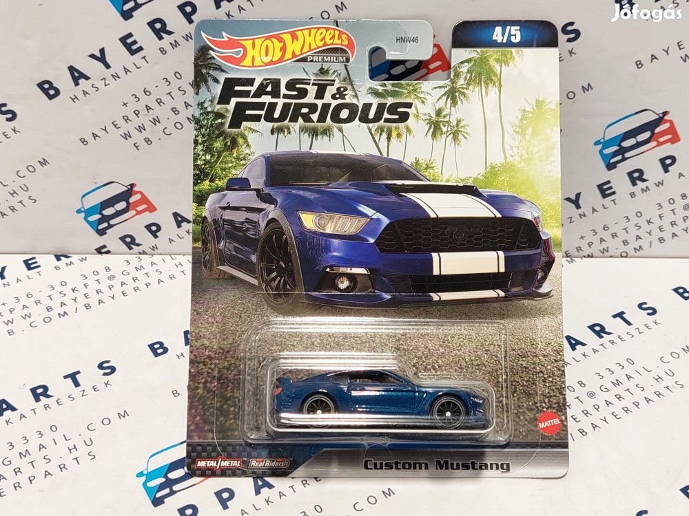 Hot Wheels Fast and Furious - Halálos iramban 4/5 - Custom Mustang -