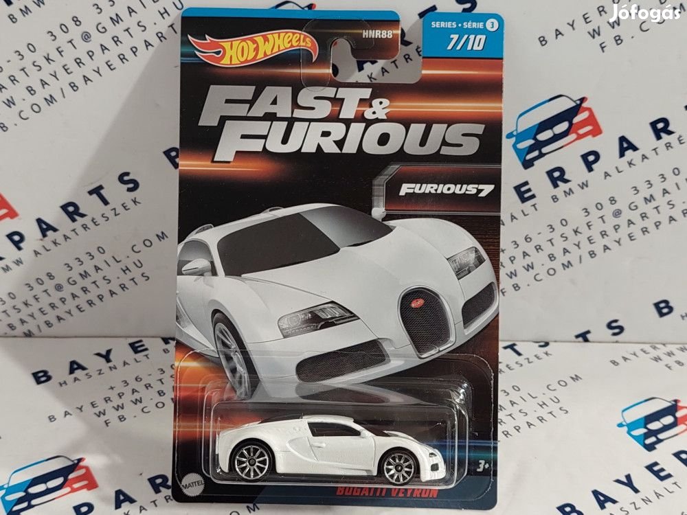 Hot Wheels Fast and Furious - Halálos iramban - Bugatti Veyron -  Hot