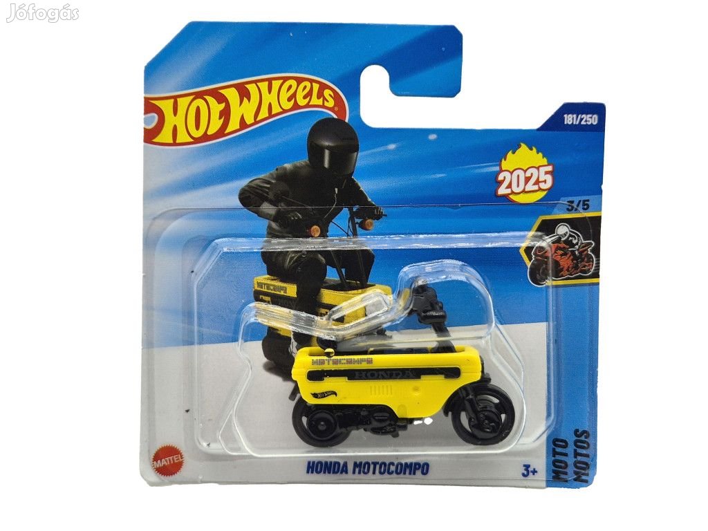 Hot Wheels Honda Motocompo - sárga - Moto 35 - 181250 - Hot