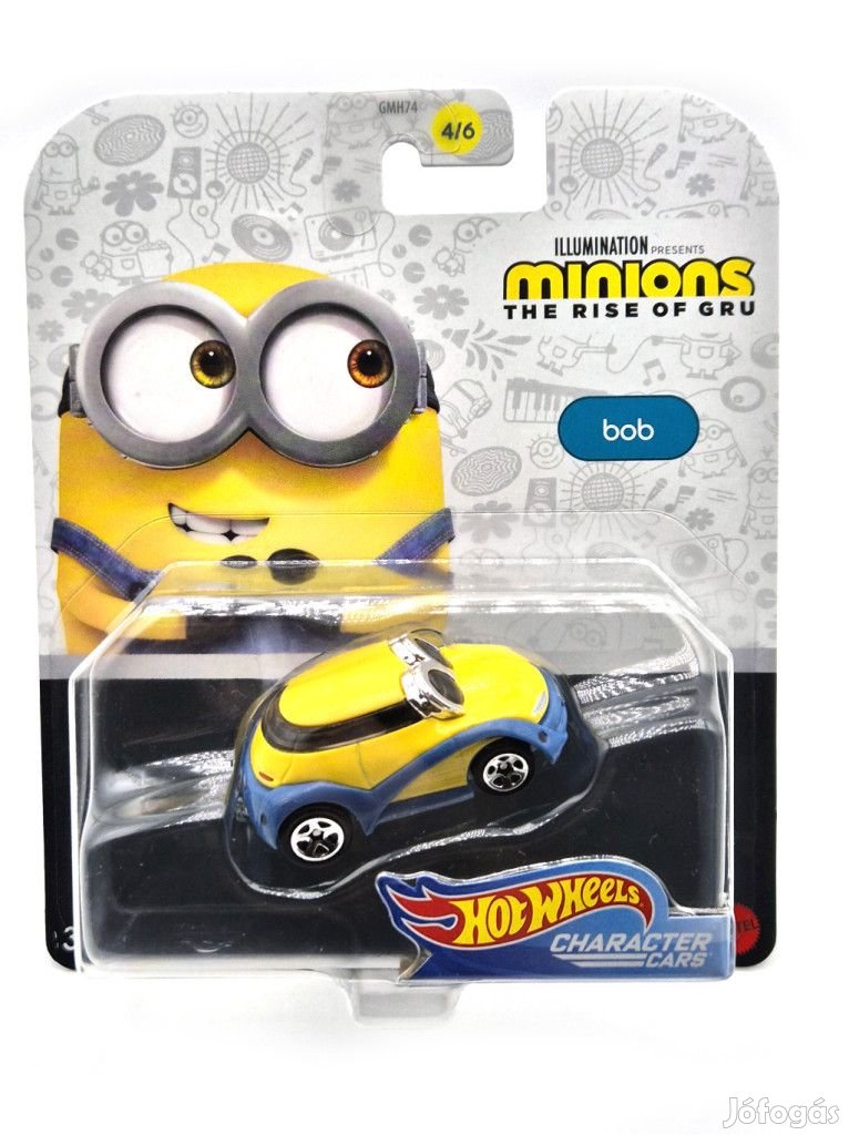 Hot Wheels Minyonok - Minions - Gru - Bob -  Hot Wheels - 1:64