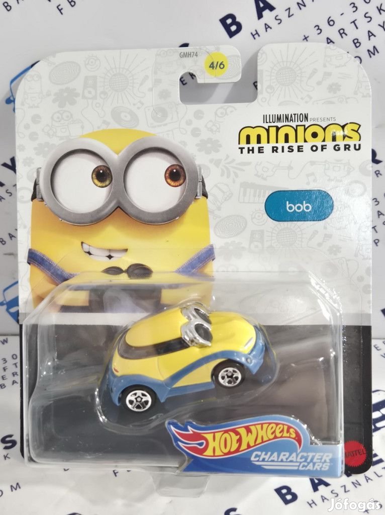 Hot Wheels Minyonok - Minions - Gru - Bob -  Hot Wheels - 1:64