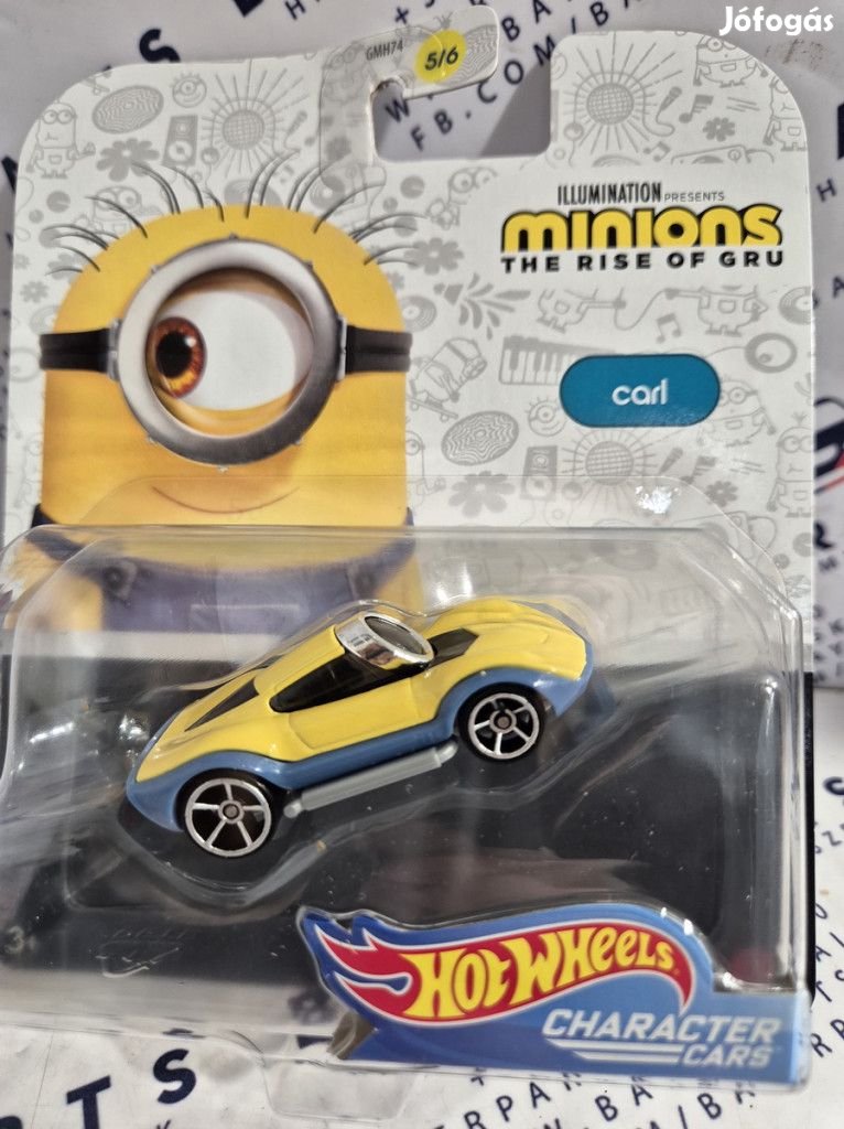 Hot Wheels Minyonok - Minions - Gru - Carl -  Hot Wheels - 1:64