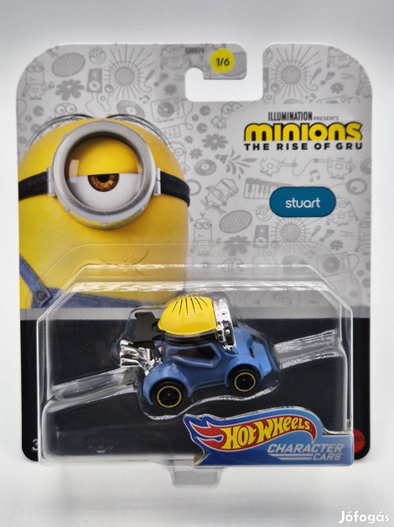 Hot Wheels Minyonok - Minions - Gru - Stuart -  Hot Wheels - 1:64