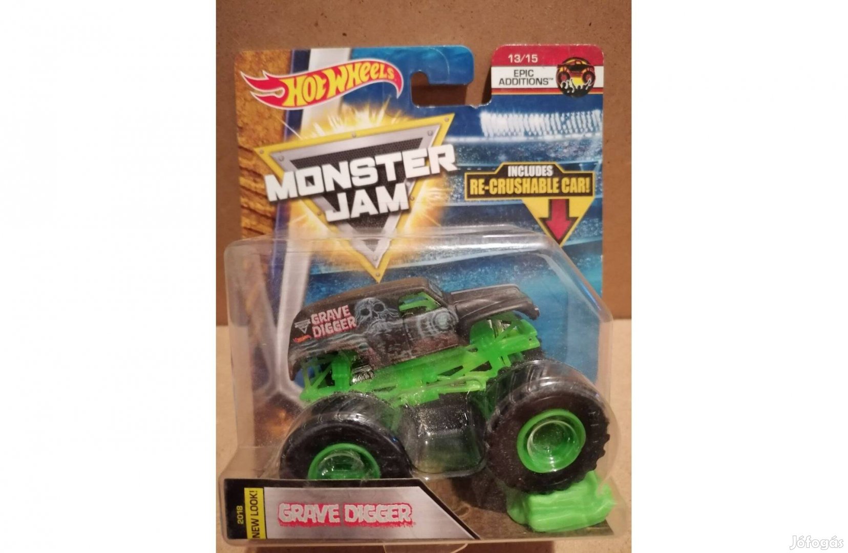 Hot Wheels Monster Jam játékautó - Grave Digger Green