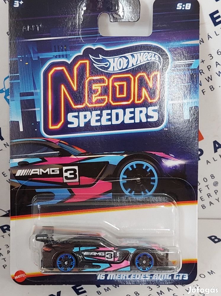 Hot Wheels Night Racing Neon Speeders - Mercedes AMG GT3 (2016) -  Ho