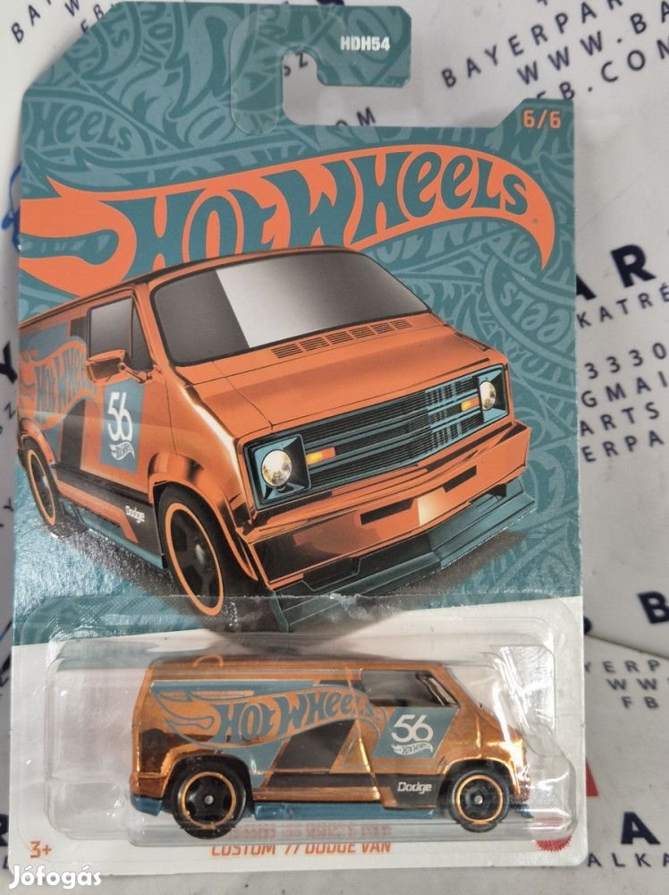 Hot Wheels Pearl & Chrome (2024) - Custom '77 Dodge Van - CHASE -  Ho