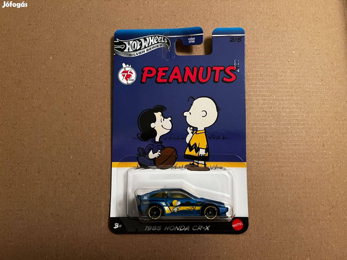 Hot Wheels Penauts - 1985 Honda CR-X - kék