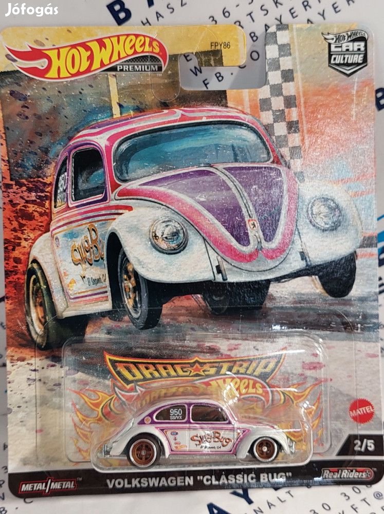 Hot Wheels Premium - Dragstrip Car Culture - Volkswagen Classic Bug -