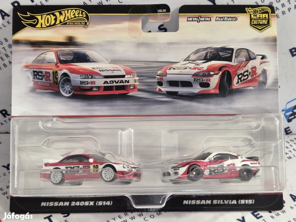 Hot Wheels Premium - Duo Pack - Nissan 240SX (S14) - Nissan Silvia (S