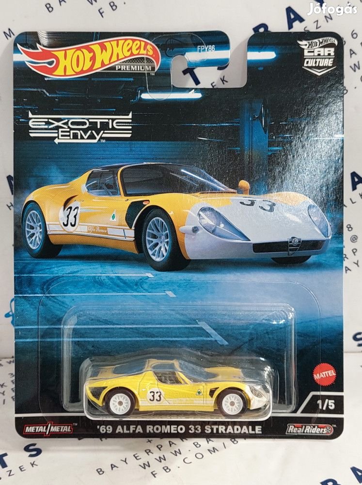 Hot Wheels Premium - Exotic Envy - Alfa Romeo 33 Stradale (1969) - Ho