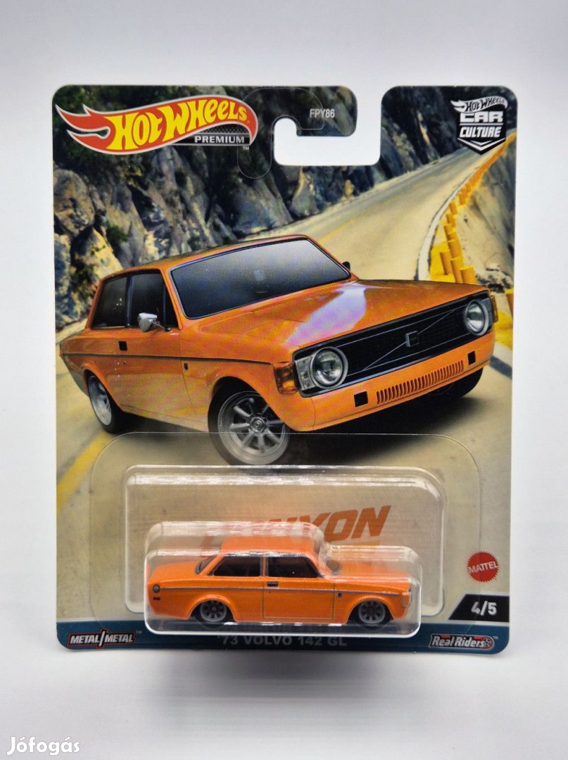 Hot Wheels Premium - Volvo 142 GL  - narancs -  Hotwheels - 1:64