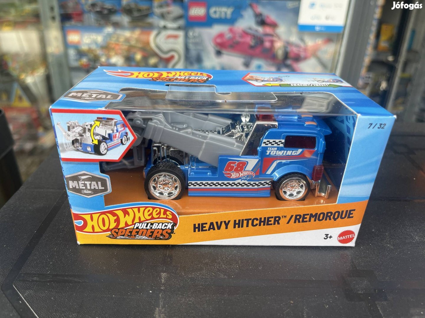Hot Wheels Pull-Back Speeders Heavy Hitcher Új