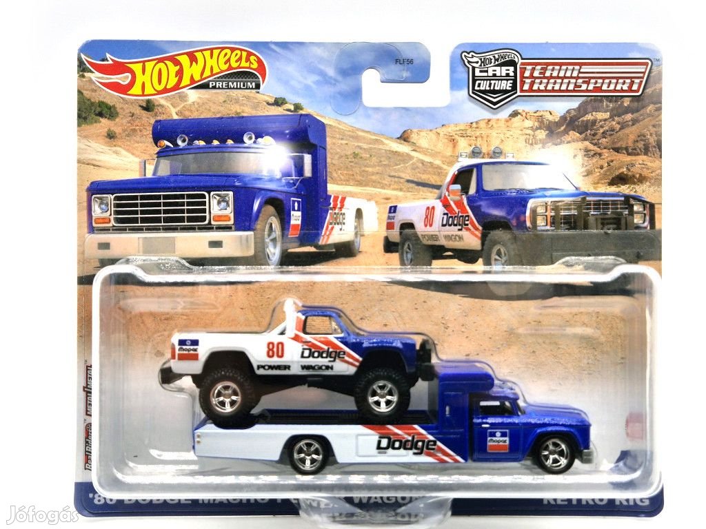 Hot Wheels Team Transport - Dodge Macho Power Wagon - Retro Rig Truck