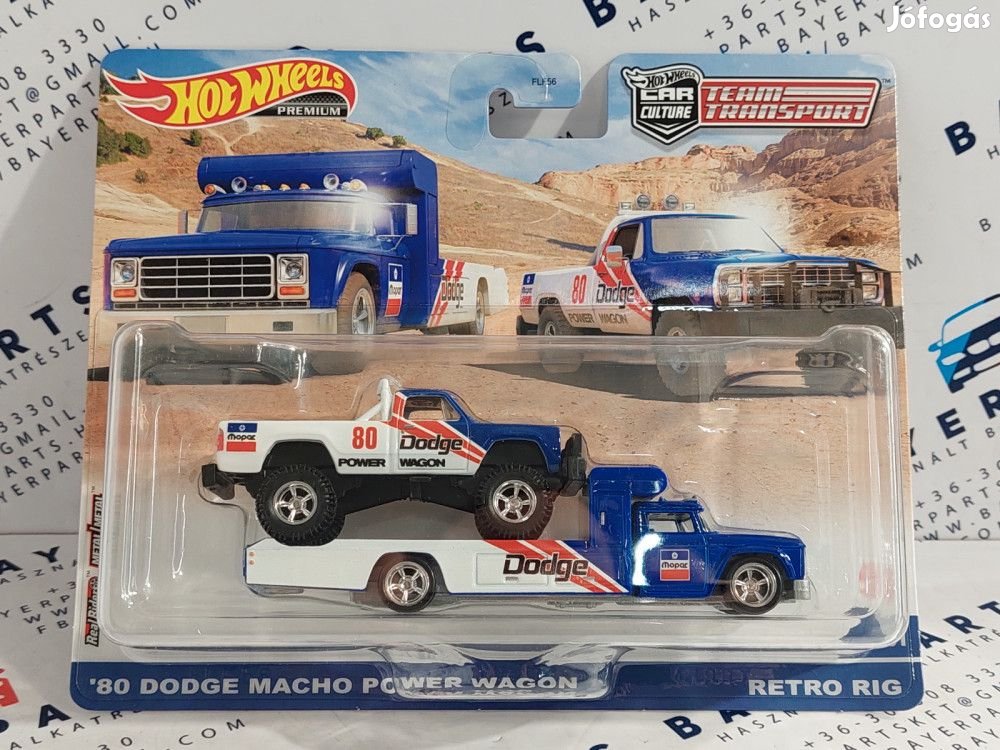 Hot Wheels Team Transport - Dodge Macho Power Wagon - Retro Rig Truck