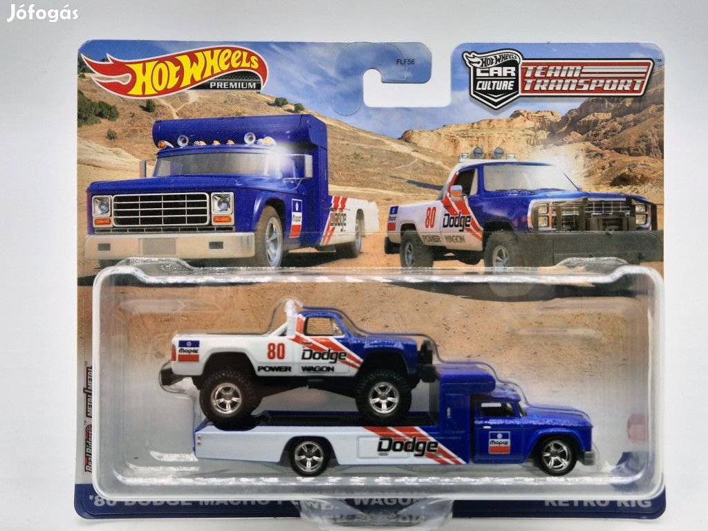 Hot Wheels Team Transport - Dodge Macho Power Wagon - Retro Rig Truck