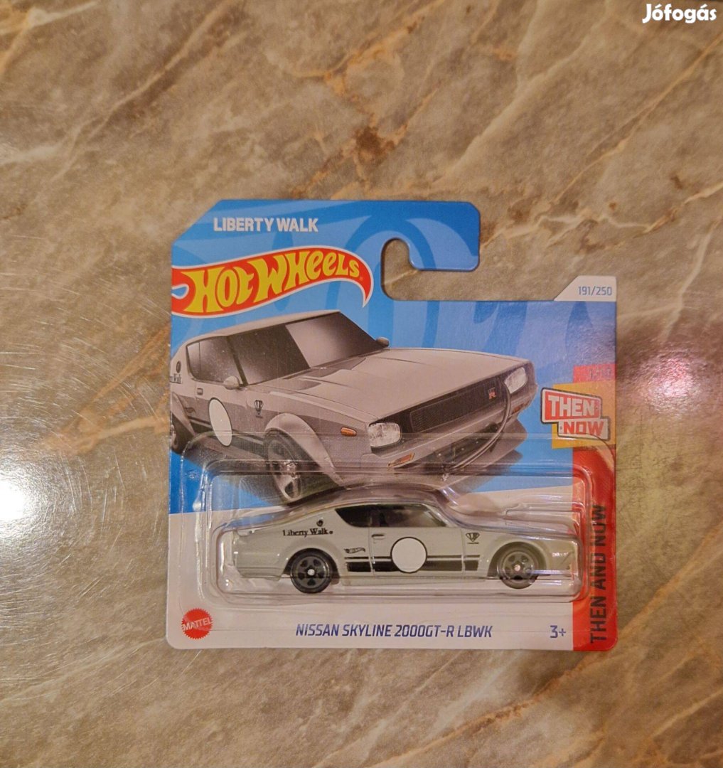 Hot Wheels Then and Now Nissan Skyline 2000 GT-R Kisautó