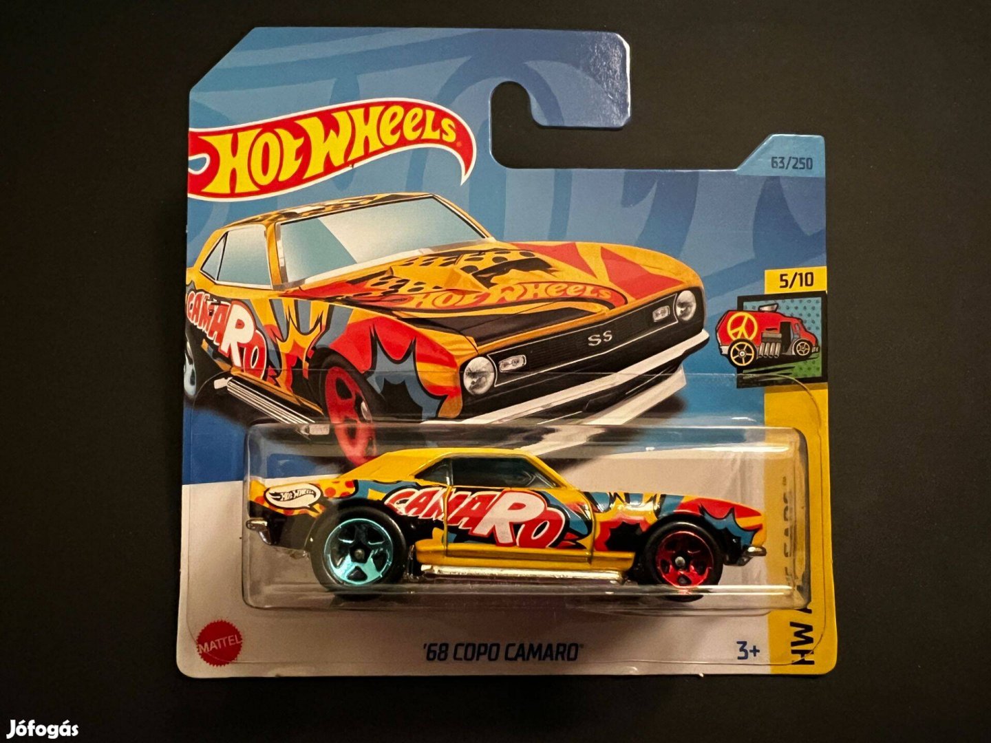 Hot Wheels '68 Copo Camaro - HW Art Cars - sárga