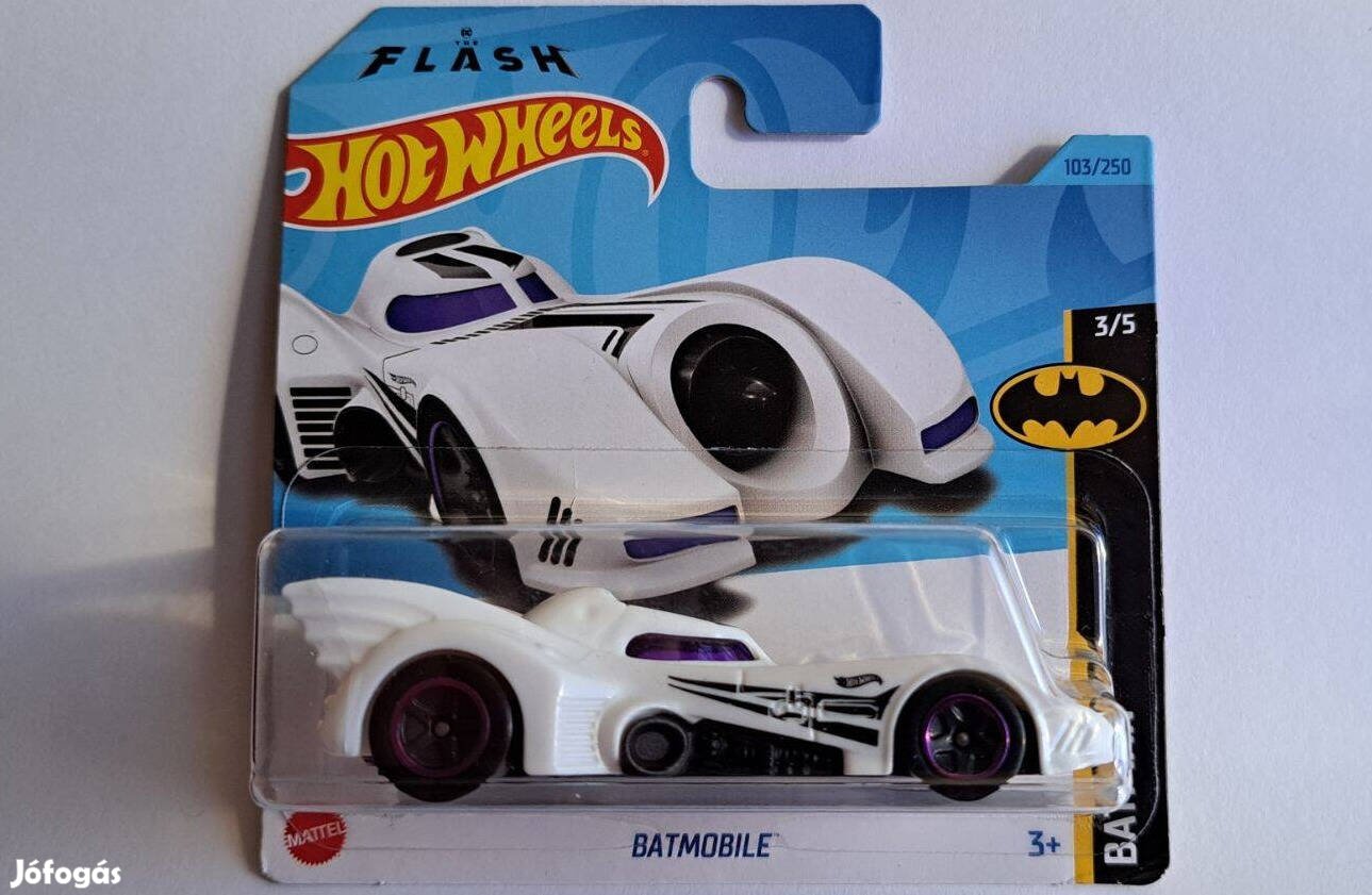 Hot Wheels. Batmobile. Dc Comics "The Flash" Fehér-lila. 2023