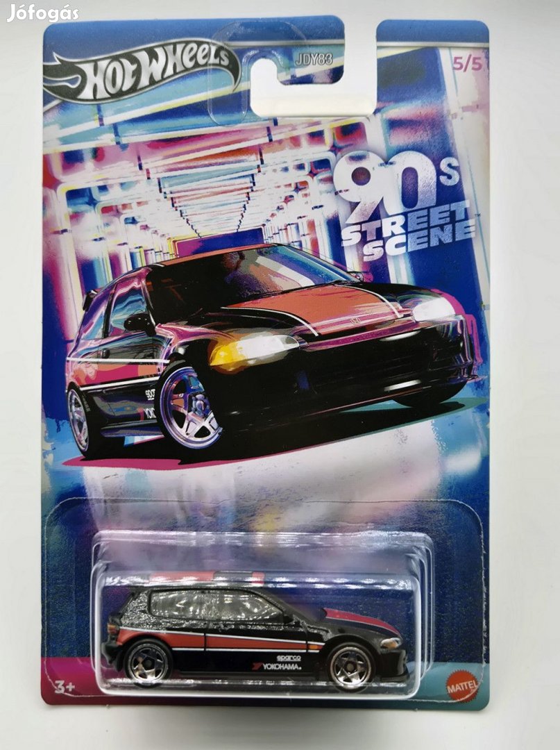 Hot Wheels - 90s Street Scene - 1992 Honda Civic -  Hot Wheels - 1:64