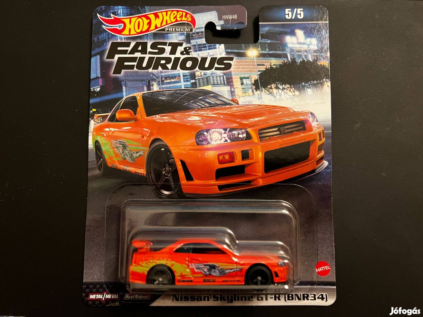 Hot Wheels - Nissan Skyline GT-R (BNR34) - Fast & Furious narancssárga