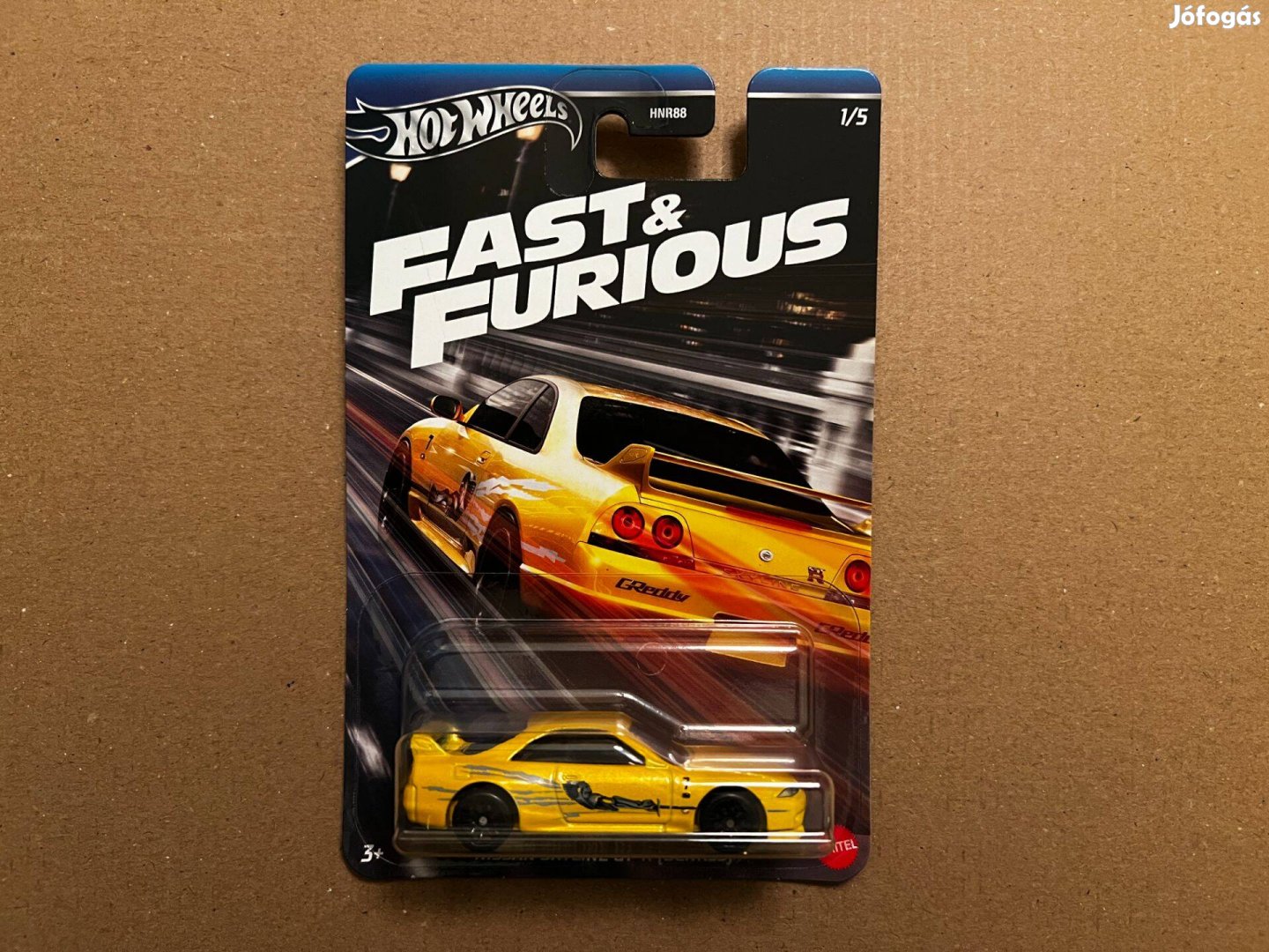 Hot Wheels - Nissan Skyline GT-R (Bcnr33), FF, Fast&Furious - sárga